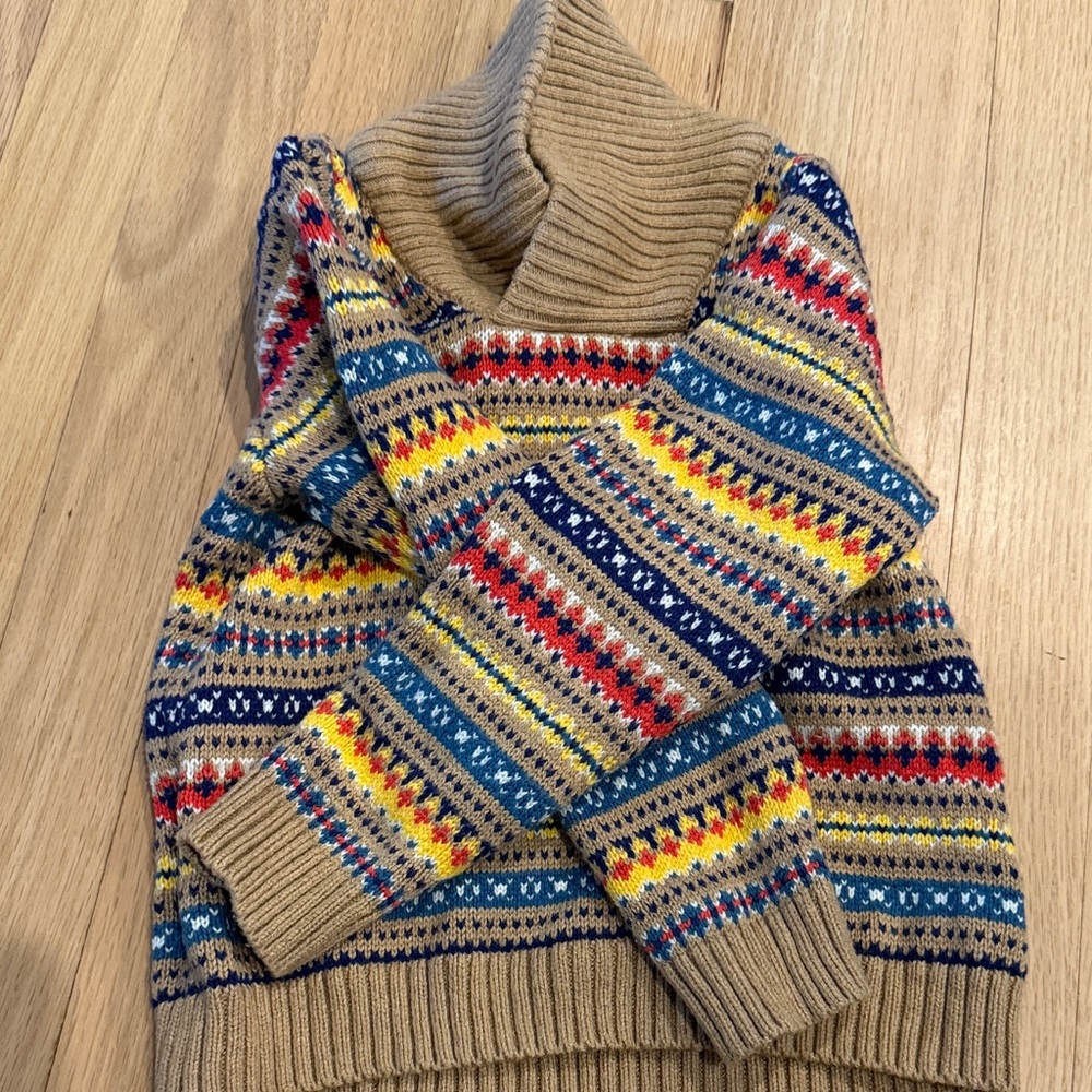 Janie and Jack Multicolor Striped Turtleneck Sweater